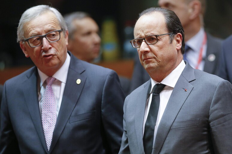 Jean Claude Juncker e Francois Hollande © ANSA/EPA
