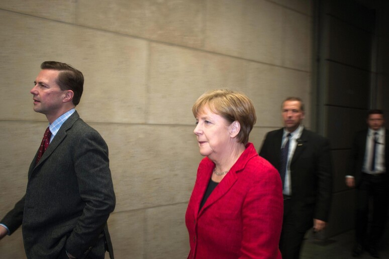 Il cancelliere Angela Merkel in arrivo alla ZDF -     RIPRODUZIONE RISERVATA