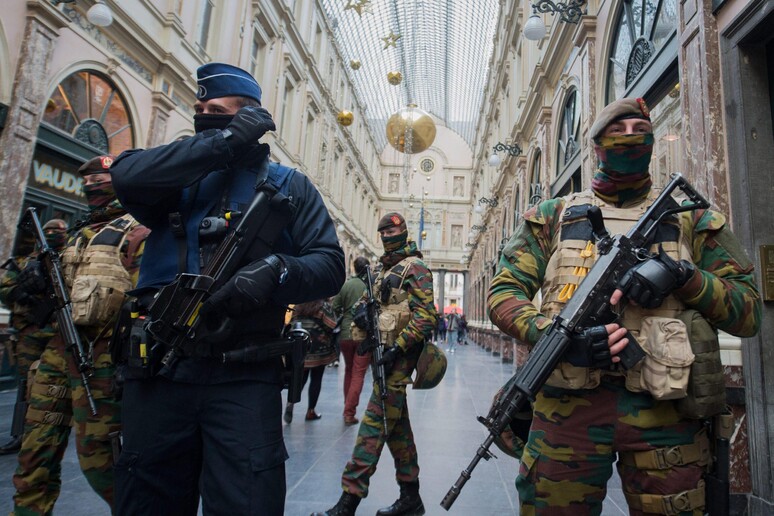 Sicurezza belga in una foto d 'archivio © ANSA/EPA
