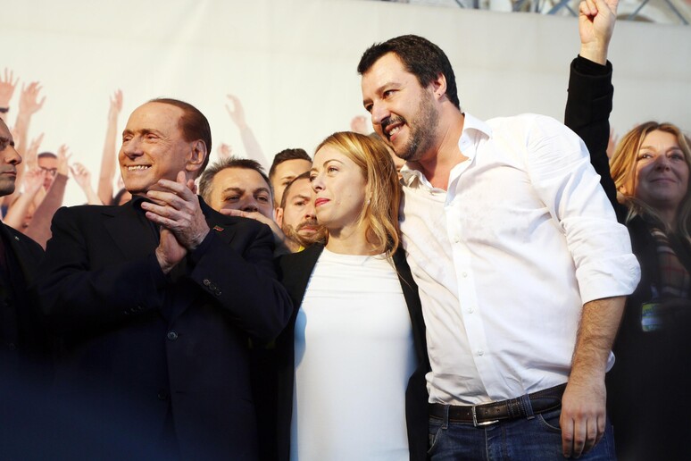 Berlusconi, Meloni e Salvini - RIPRODUZIONE RISERVATA