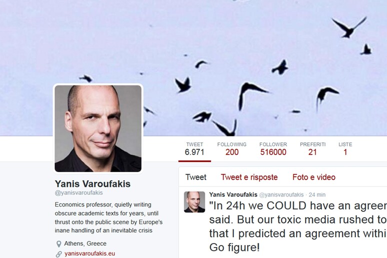 Varoufakis polemizza con stampa greca in un tweet - RIPRODUZIONE RISERVATA