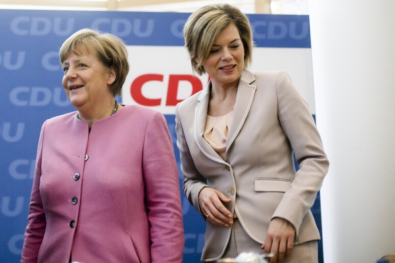 Angela Merkel e Julia Kloeckner © ANSA/AP