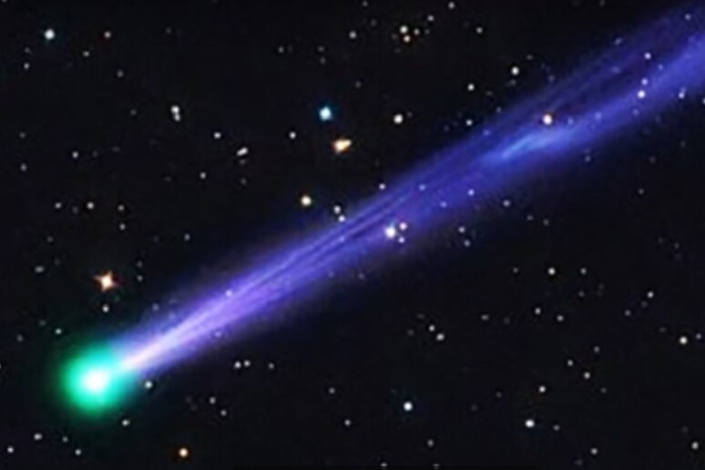 Rappresentazione artistica della cometa di Capodanno, la 45P/Honda-Mrkos-Pajdusakova. Per vederla sarà necessario almeno un binocolo (fonte: NASA Jet Propulsion Laboratory) - RIPRODUZIONE RISERVATA