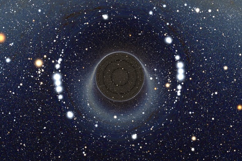 Rappresentazione artistica di un wormhole (fonte: Alain r) - RIPRODUZIONE RISERVATA