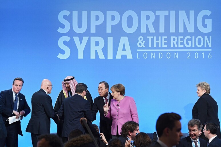 Dopo la conferenza stampa dei donatori per la Siria a Londra © ANSA/EPA