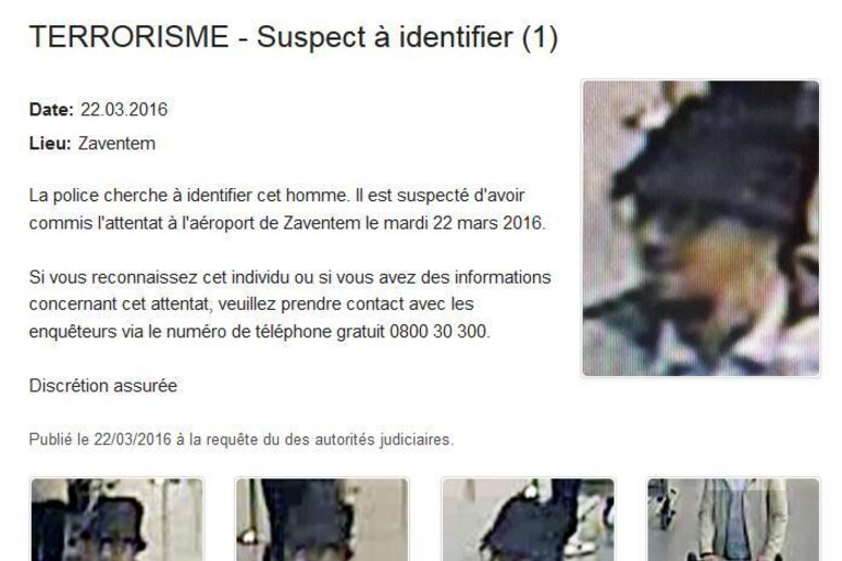 La Polizia belga sta ancora dando la caccia all '  'uomo con il cappello - RIPRODUZIONE RISERVATA