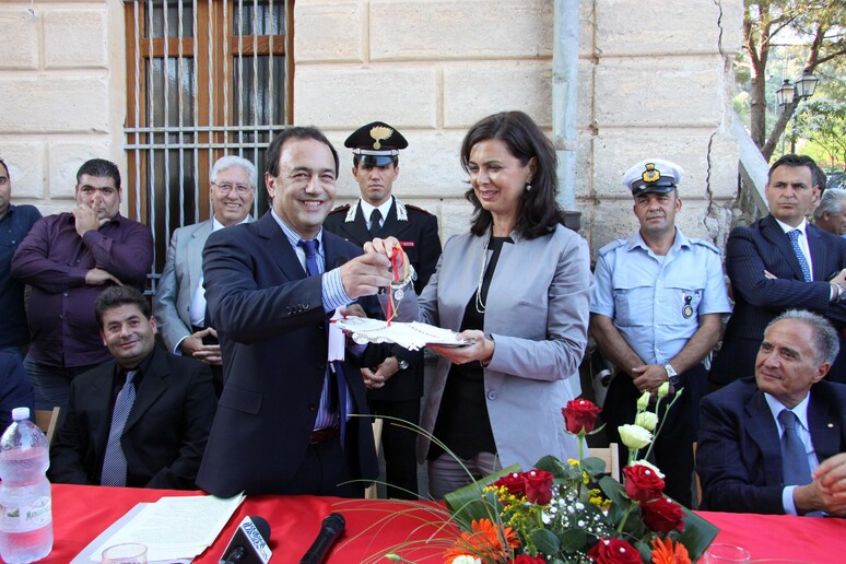 Domenico Lucano con la presidente della Camera Laura Boldrini - RIPRODUZIONE RISERVATA