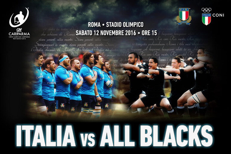 Italia-All Blacks il 12 novembre a Roma - RIPRODUZIONE RISERVATA