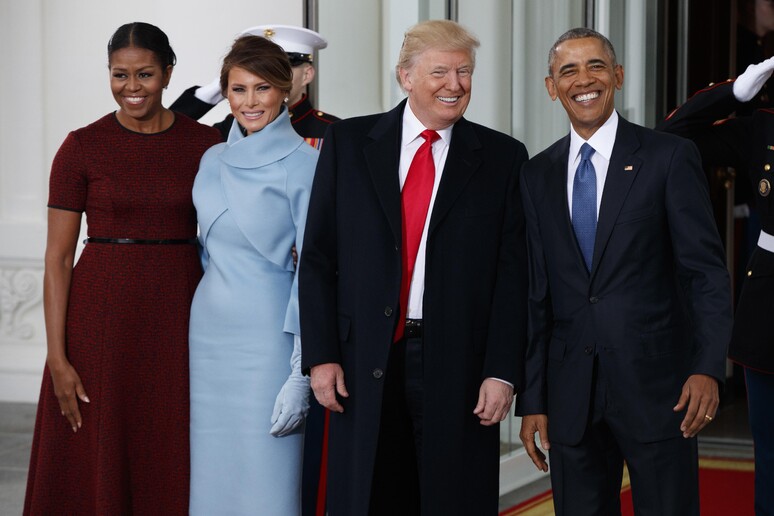 Barack Obama, Michelle Obama, Donald Trump e Melania Trump © ANSA/AP