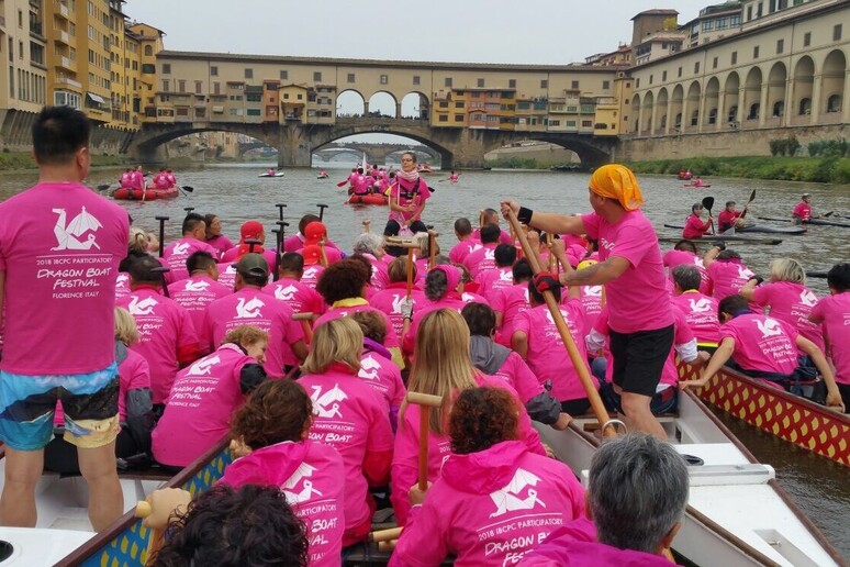 Tumori al seno:  'onda rosa ' sull 'Arno - RIPRODUZIONE RISERVATA
