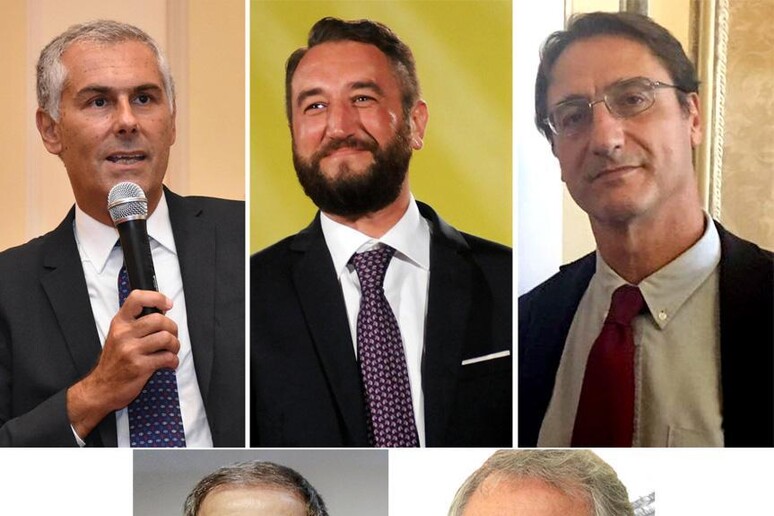 Da sinistra, in senso orario: Fabrizio Micari (centrosinistra), Giancarlo Cancelleri (M5S), Claudio  Fava (sinistra), Nello Musumeci  (centrodestra), Roberto La Rosa (indipendentisti di  'Siciliani liberi ') - RIPRODUZIONE RISERVATA