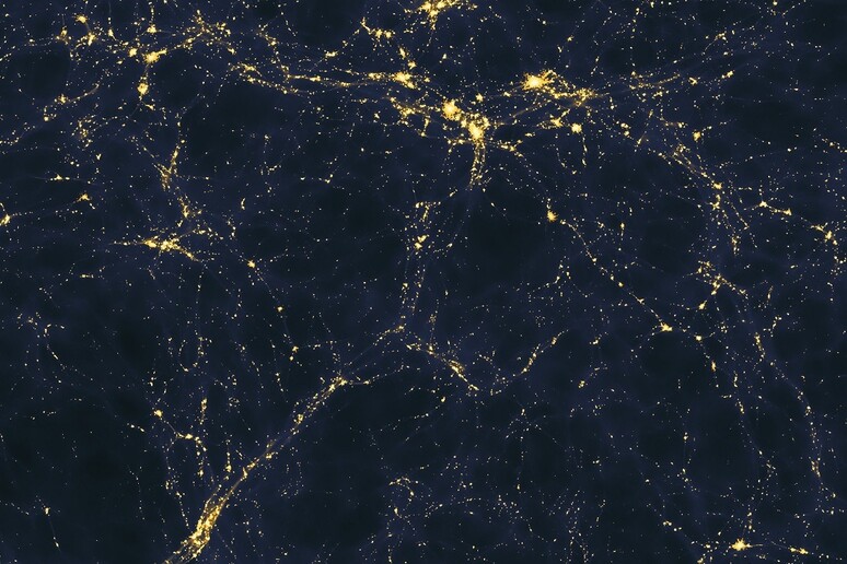 Simulazione al supercomputer di come le galassie sono collegate da filamenti di gas (fonte: Andrew Pontzen/Fabio Governato) - RIPRODUZIONE RISERVATA