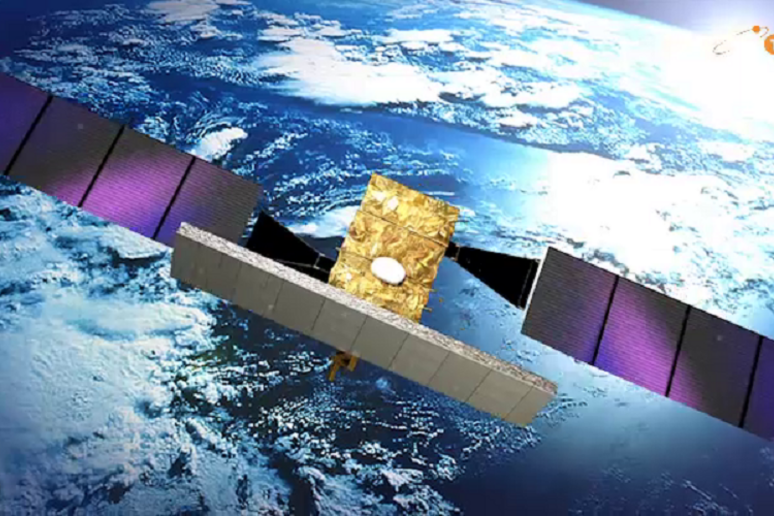 Rappresentazione artistica di un satellite del più grande programma spaziale promosso dall 'Asi, Cosmo SkyMed (fonte: ASI TV) - RIPRODUZIONE RISERVATA