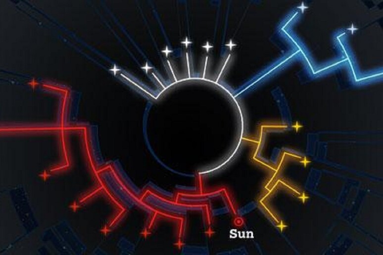 L 'albero genealogico delle stelle della Via Lattea (fonte: università di Cambridge) - RIPRODUZIONE RISERVATA