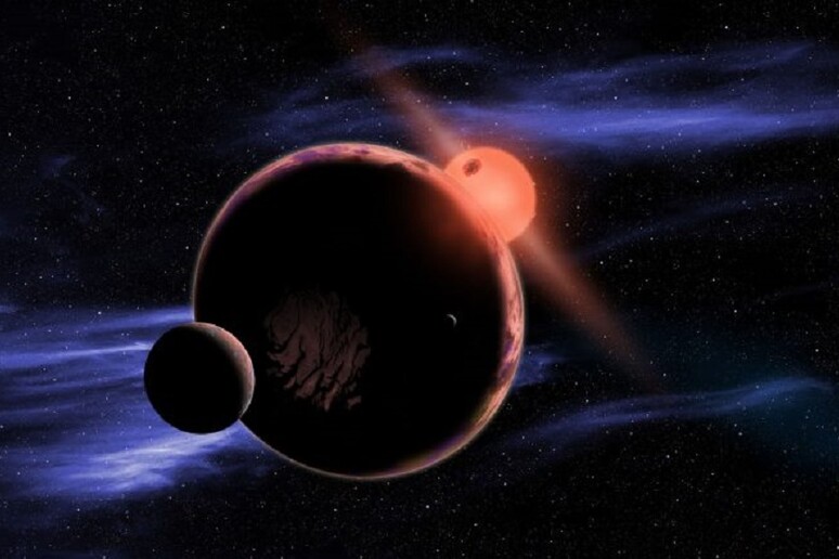 Rappresentazione artistica di un pianeta simile alla Terra in orbita intorno a una stella più piccola del nostro Sole (fonte: Harvard-Smithsonian Center for Astrophysics, CfA) - RIPRODUZIONE RISERVATA