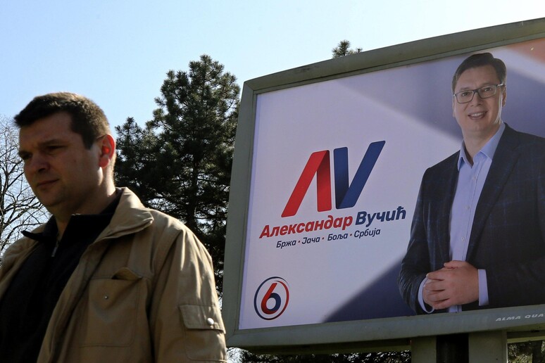 Serbian presidential election campaign © ANSA/EPA
