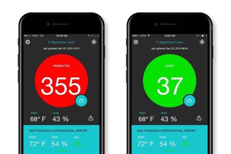Sensore per iPhone mostra qualità aria - RIPRODUZIONE RISERVATA