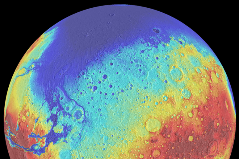 La superfice di Marte è segnata dal bombardamento di asteroidi che ha generato crateri giganti (fonte: University of Arizona/LPL/Southwest Research Institute) - RIPRODUZIONE RISERVATA