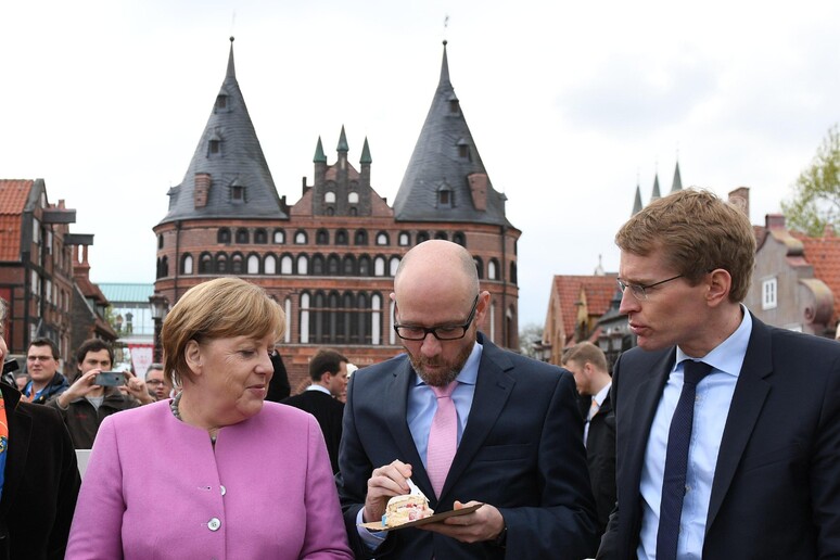 German Chancellor campaigns in German Federal State Schleswig-Holstein © ANSA/EPA