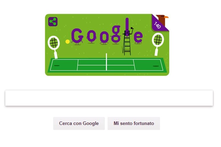 Google dedica il suo doodle a Wimbledon - RIPRODUZIONE RISERVATA