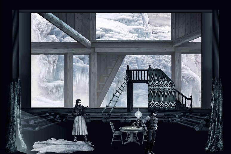 Una foto di scena della rappresentazione  'La Fanciulla del West ', in scena all 'Opera Carolina di  Charlotte - RIPRODUZIONE RISERVATA