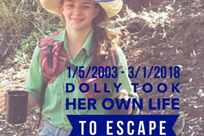 Una foto di Ammy  'Dolly ' Everett, morta a 14 anni e vittima del bullismo online. L 'immagine dal profilo Facebook del padre, Tick Everett - RIPRODUZIONE RISERVATA