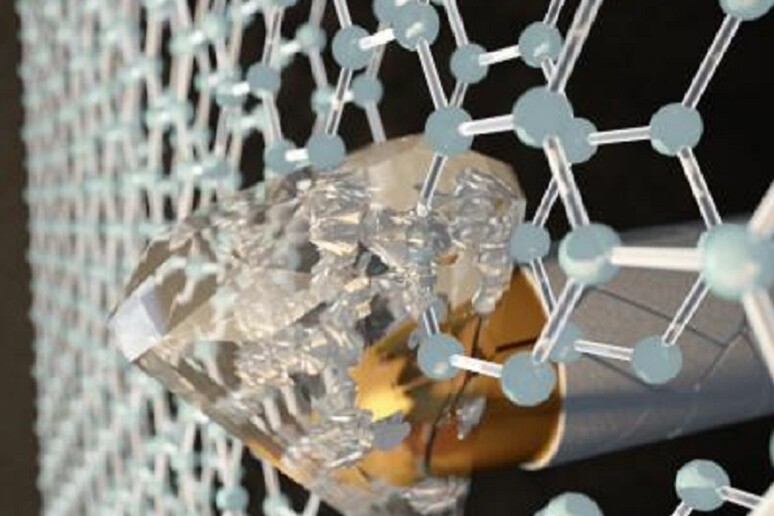 Il grafene a nido d 'ape trasformato in un materiale simile al diamante (fonte: Ella Maru Studio) - RIPRODUZIONE RISERVATA