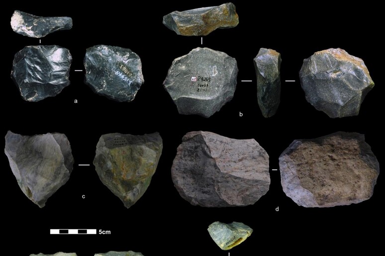 Gli strumenti  'milleusi ' dell 'Età della pietra (fonte: Marwick et al., Nature) - RIPRODUZIONE RISERVATA