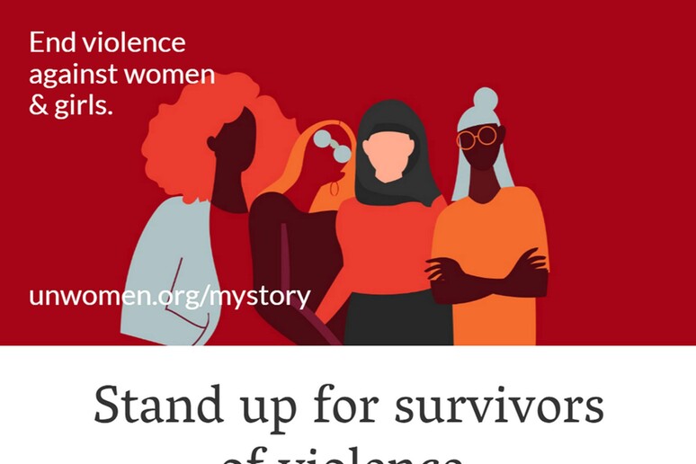 Un 'immagine pubblicata sul profilo twitter di UN Women per dire basta alla violenza sulle donne, in  occasione del 25 novembre - RIPRODUZIONE RISERVATA