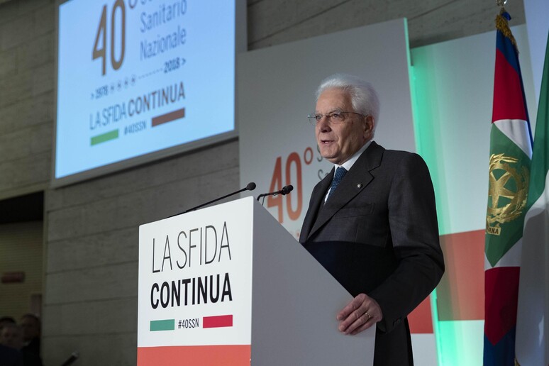 Il presidente Mattarella all 'evento per i 40 anni del Ssn - RIPRODUZIONE RISERVATA