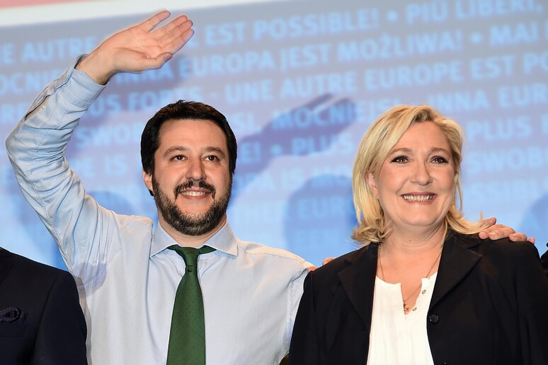 Salvini con Marine Le Pen il 1 maggio a Nizza - RIPRODUZIONE RISERVATA