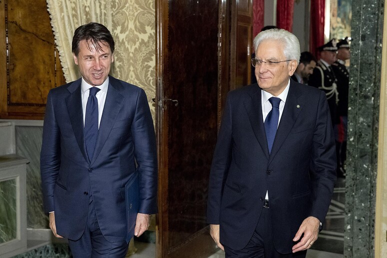 Il presidente della Repubblica Sergio Mattarella riceve Giuseppe Conte al Quirinale, Roma 31 maggio 2018 - RIPRODUZIONE RISERVATA