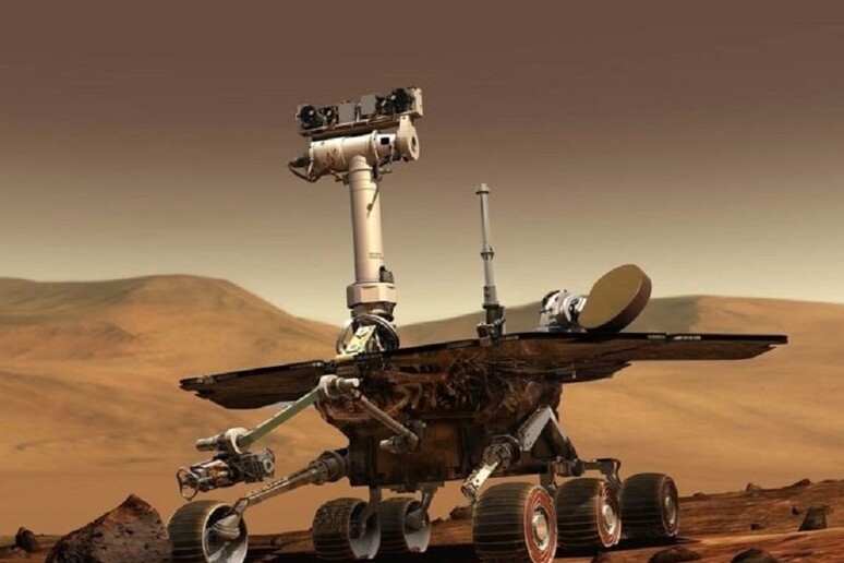 Rappresentazione artistica del rover Opportunity su Marte (fonte: NASA) - RIPRODUZIONE RISERVATA