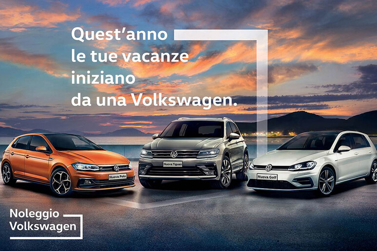 Noleggio Volkswagen prevede canone mensile fisso per Up!, Polo, Golf, T-Roc e Tiguan © ANSA/Volkswagen Italia Press