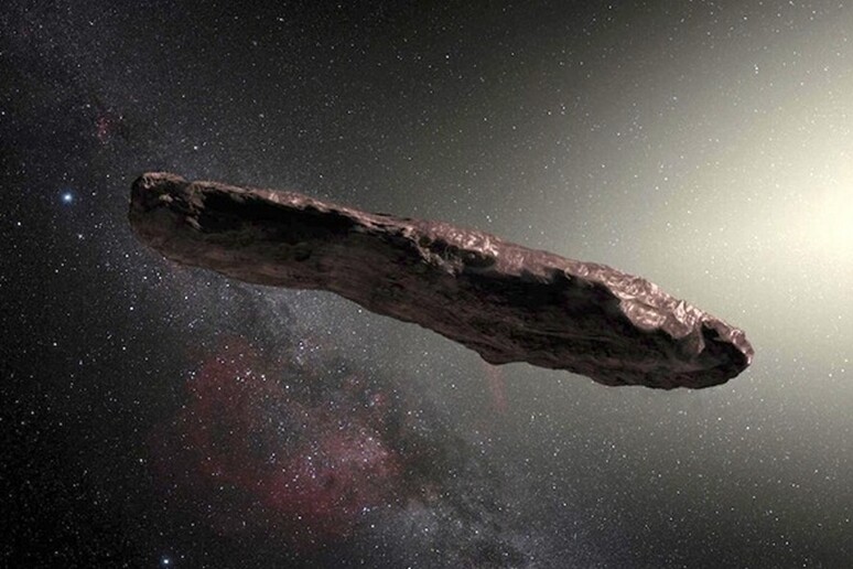 Rappresentazione artistica di ‘Oumuamua, dela quale è stata accertata la natura di cometa (fonte: ESO/M. Kommesser) - RIPRODUZIONE RISERVATA