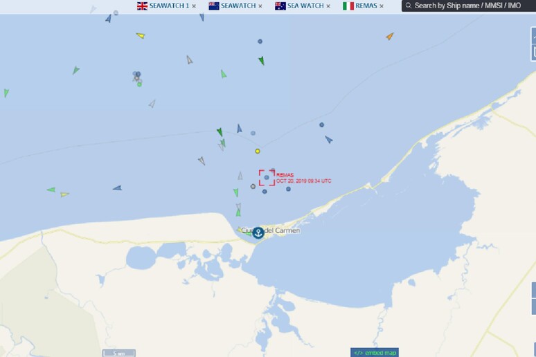La cartina della zona dove la nave italiana, la  'Remas ' stata attaccata - RIPRODUZIONE RISERVATA