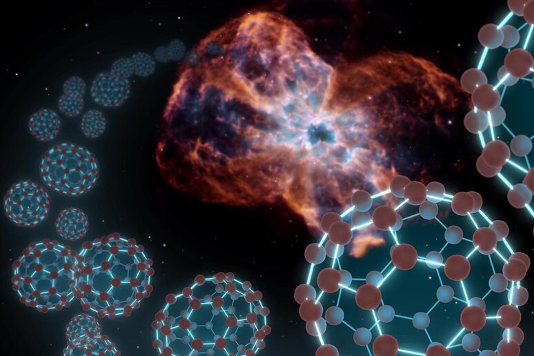 Rappresentazione artistica di molecole organiche nello spazio (fonte: NASA, ESA, STScI) - RIPRODUZIONE RISERVATA