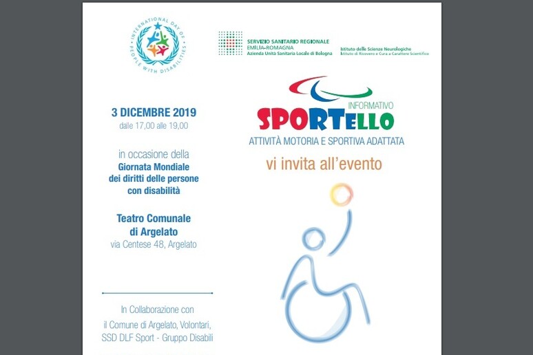 Sport per disabilit, serata ad Argelato il 3/12 - RIPRODUZIONE RISERVATA