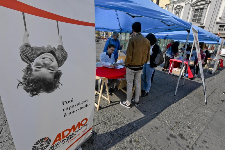 Gabriele, a Napoli in piazza gazebo in cerca donatore (archivio) - RIPRODUZIONE RISERVATA