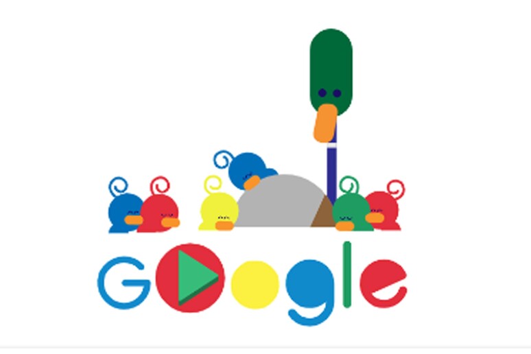 Il doodle di Google dedicato alla Festa del Papà - RIPRODUZIONE RISERVATA