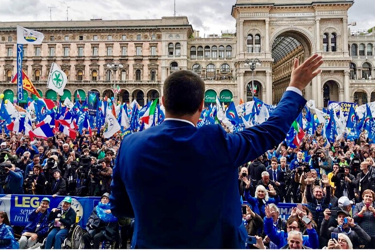 Manifestazione Lega a Milano - RIPRODUZIONE RISERVATA