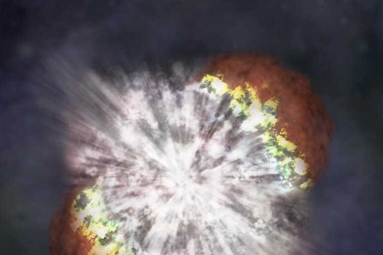 Rappresentazione artistica dell 'esplosione di una supernova (fonte: NASA) - RIPRODUZIONE RISERVATA