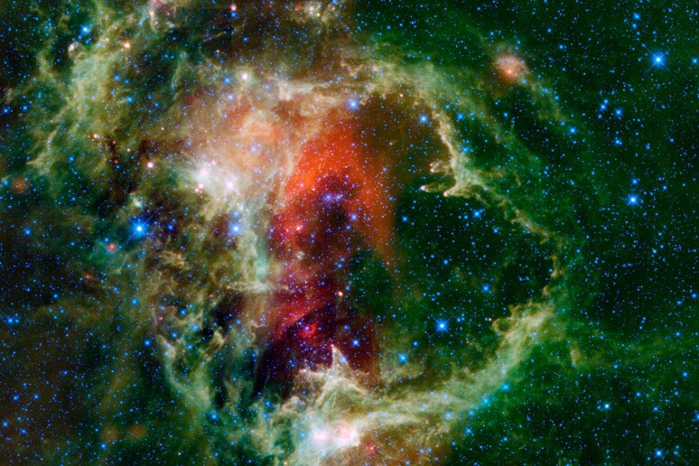 La Nebulosa Anima fotografata dal telescopio Wise della Nasa (fonte: NASA/JPL-Caltech/UCLA) - RIPRODUZIONE RISERVATA
