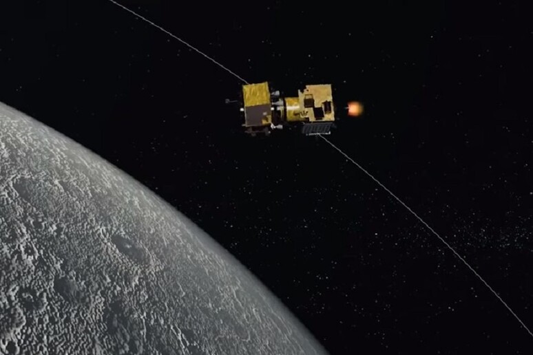 La sonda indiana Chandrayaan 2 è entrata nella rotta per entrare nell’orbita lunare (fonte: Isro/YouTube) - RIPRODUZIONE RISERVATA
