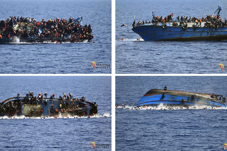 Migranti: Alarm Phone, barca capovolta, temiamo strage (FOTO ARCHIVIO) © ANSA/AP