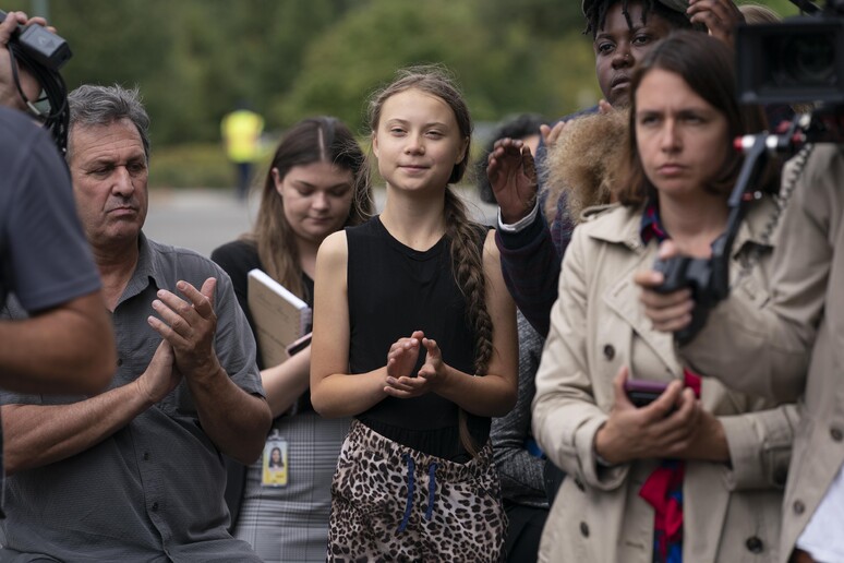 Clima: l 'appello di Greta ai giovani, ci vediamo in strada © ANSA/AP
