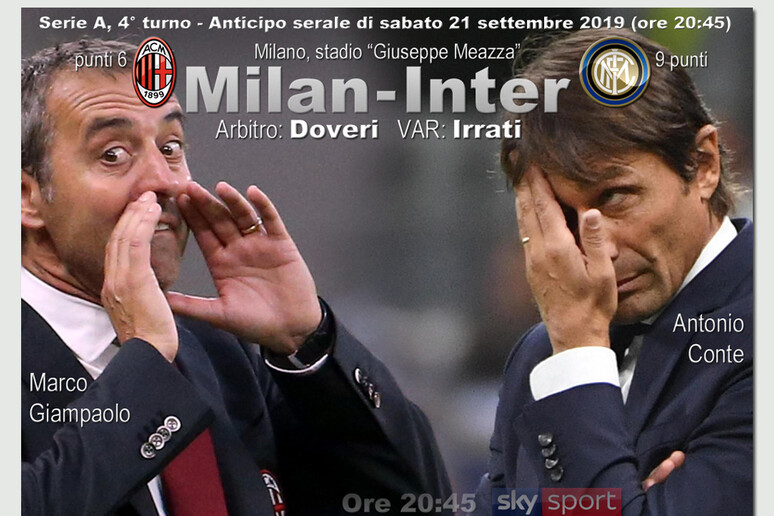 Serie A: Milan-Inter - RIPRODUZIONE RISERVATA