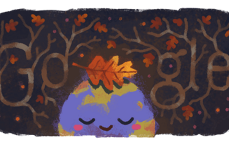 Il doodle di Google per l 'equinozio d 'autunno - RIPRODUZIONE RISERVATA