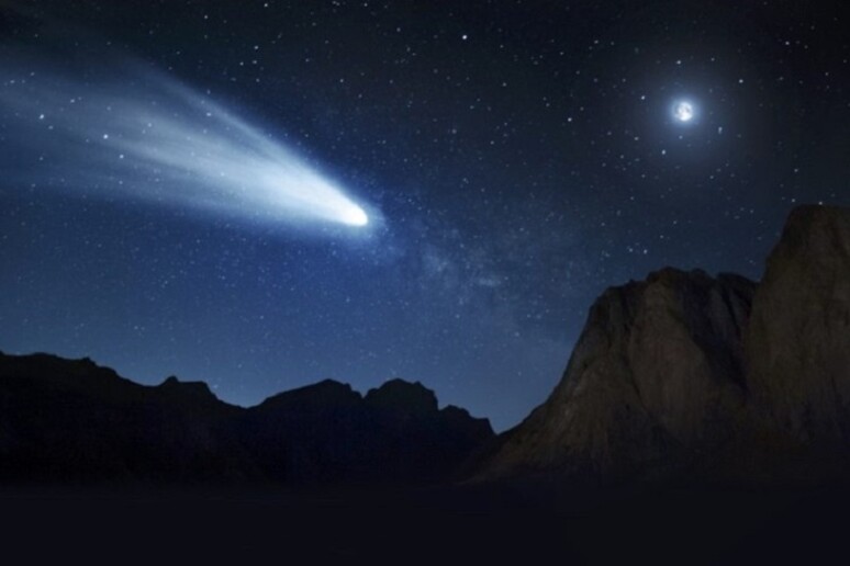 Rappresentazione artistica di una cometa (fonte: University of Arizona/Heather Roper) - RIPRODUZIONE RISERVATA