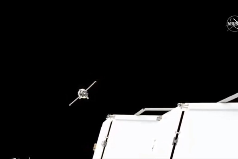 La navetta russa Soyuz in avvicinamento alla Stazione Spaziale Internazionale (fonte: NASA TV) - RIPRODUZIONE RISERVATA